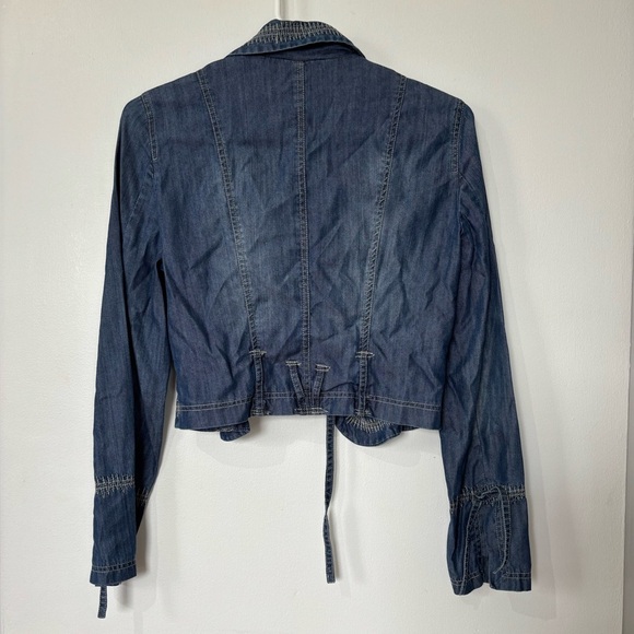 🎉4/30$🎉 Terra Nostra Vintage Y2K Denim Cropped Jacket - Size 4 - Picture 8 of 8